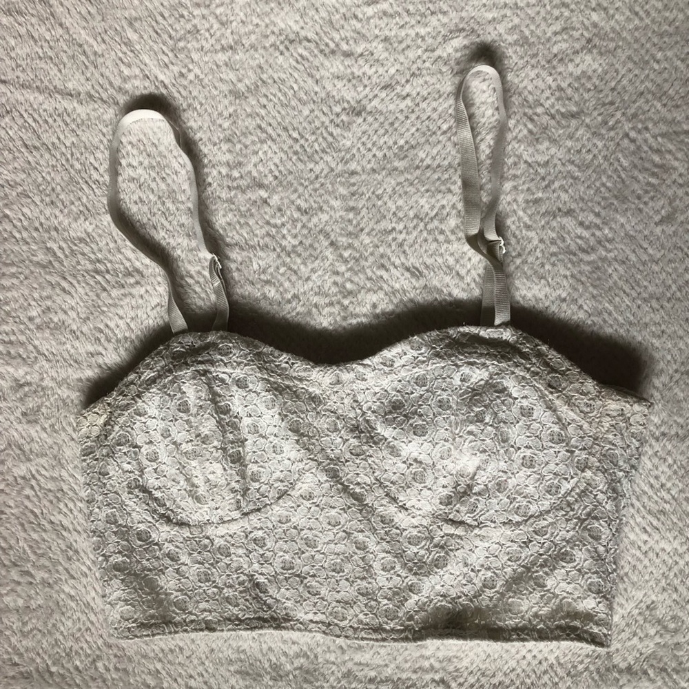 TWIK white lace bustier bralette top